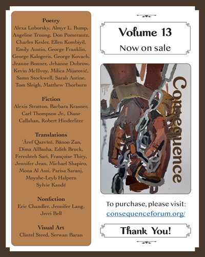 Screenshot of Consequence's flier for the NewPages December 2021 eLitPak Newsletter