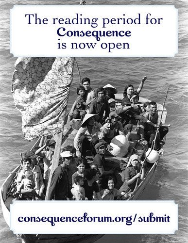 Screenshot of Consequence's flier for the NewPages January 2022 eLitPak newsletter