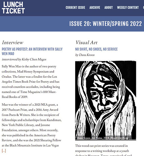 Lunch Ticket Literary Art Magazine cover image